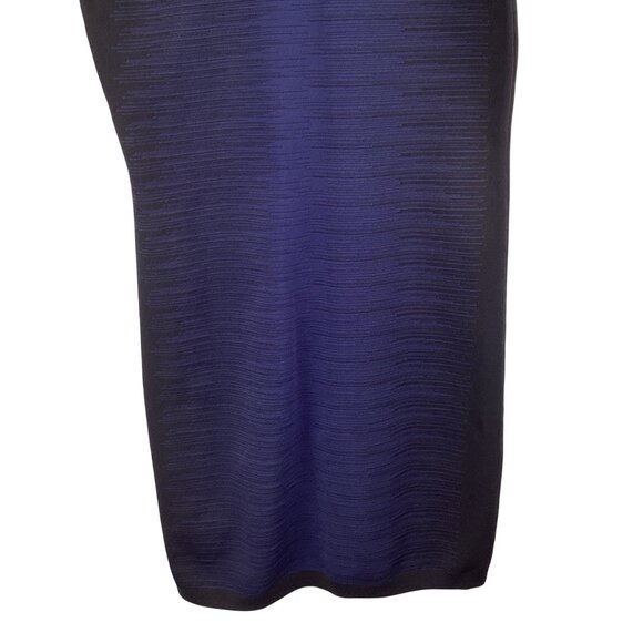 French Connection Dress Size 12 Bodycon‎ Navy & Black Dani Degrade Short Sleeve - Picture 8 of 10